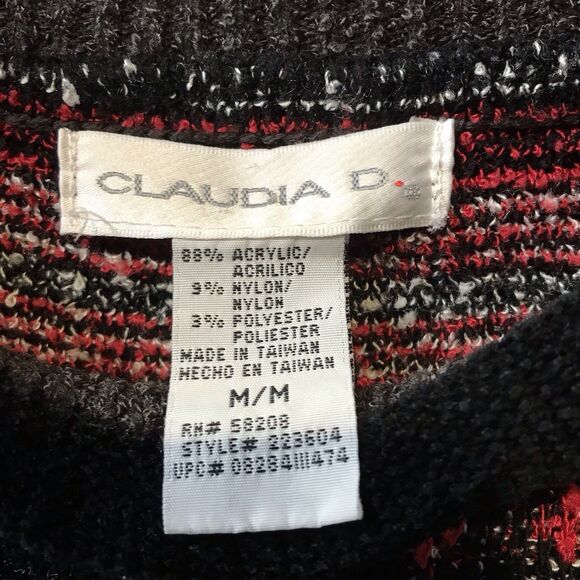 Vintage Claudia D. Womens Sweater Fair Isle Christmas Mock Neck Cozy Size Medium - Picture 4 of 13